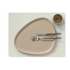 Nupo bordstablett vändbar square L 1 st, Linen-flint grey