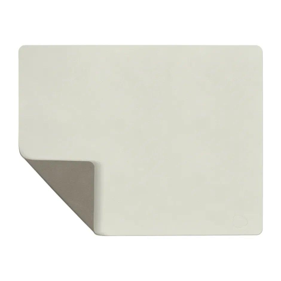 Nupo bordstablett vändbar square L 1 st, Linen-flint grey