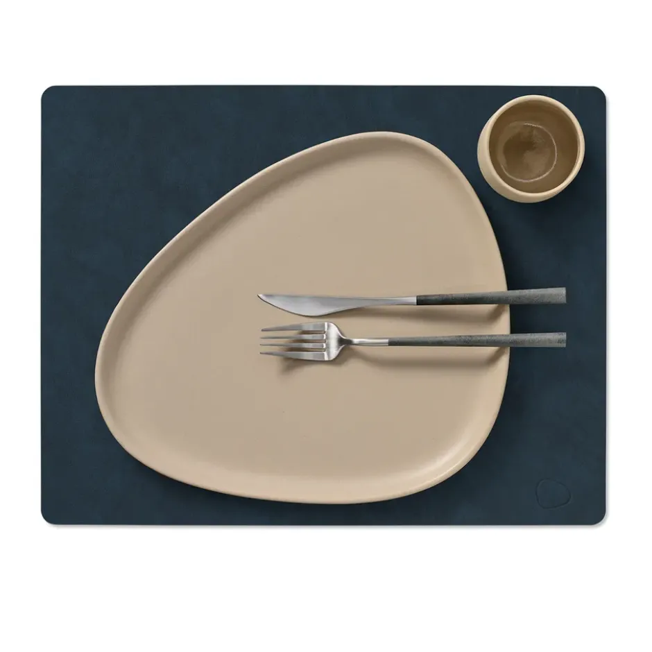 Nupo bordstablett vändbar square L 1 st, Midnight blue-petrol