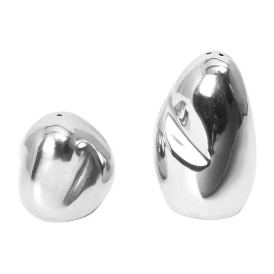Orevo salt och pepparkar set, Polished Stainless Steel