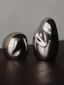 Orevo salt och pepparkar set, Polished Stainless Steel