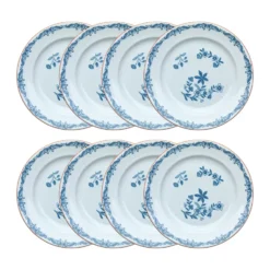 Ostindia assiett Ø18 cm 8-pack – Blå