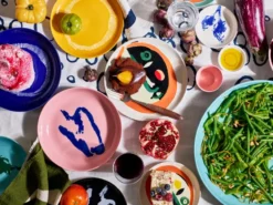Ottolenghi Feast djup tallrik Ø22 cm 2-pack, Dark blue stripes-white