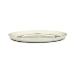 Ottolenghi Feast tallrik L Ø26 cm 2-pack, White stripes-blue