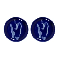 Ottolenghi Feast tallrik S Ø19 cm 2-pack, Dark blue-pepper white