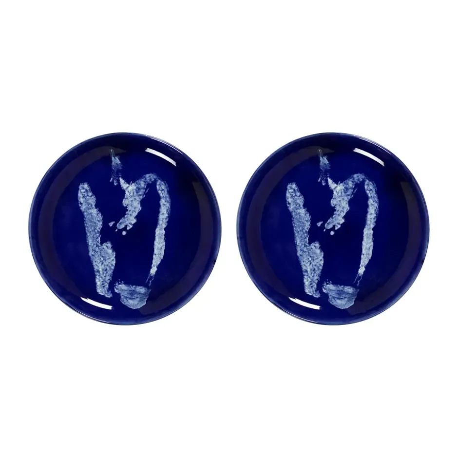 Ottolenghi Feast tallrik S Ø19 cm 2-pack, Dark blue-pepper white