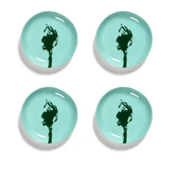 Ottolenghi Feast tallrik XS Ø16 cm 4-pack, Azure-artichoke green