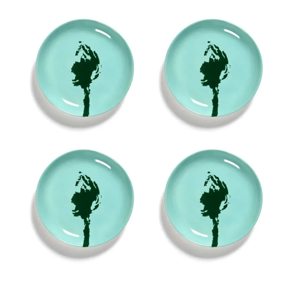 Ottolenghi Feast tallrik XS Ø16 cm 4-pack, Azure-artichoke green