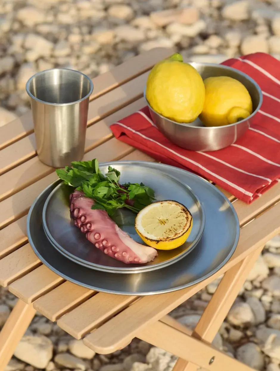 Outdoor Market tallrik, Rostfritt stål, Ø26 cm, 2-pack
