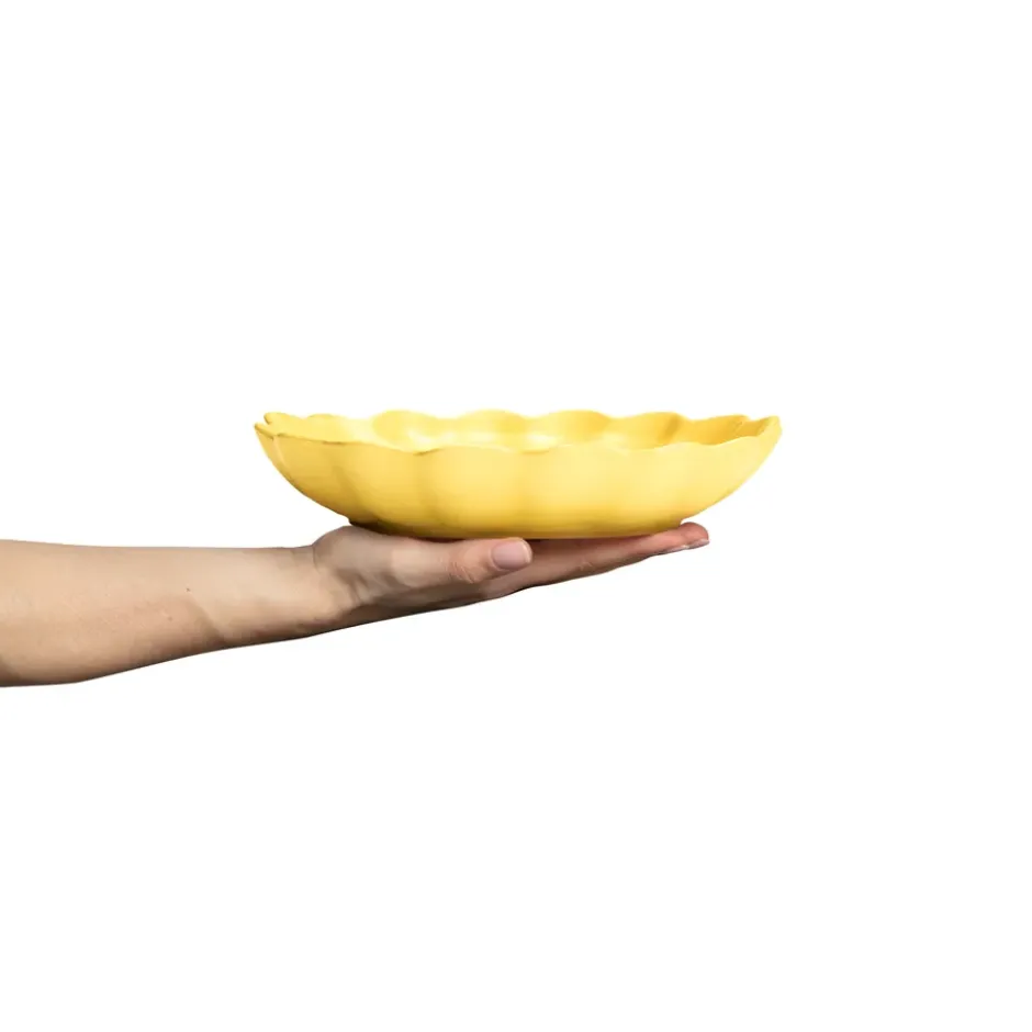 Oyster skål Ø24 cm, Gul