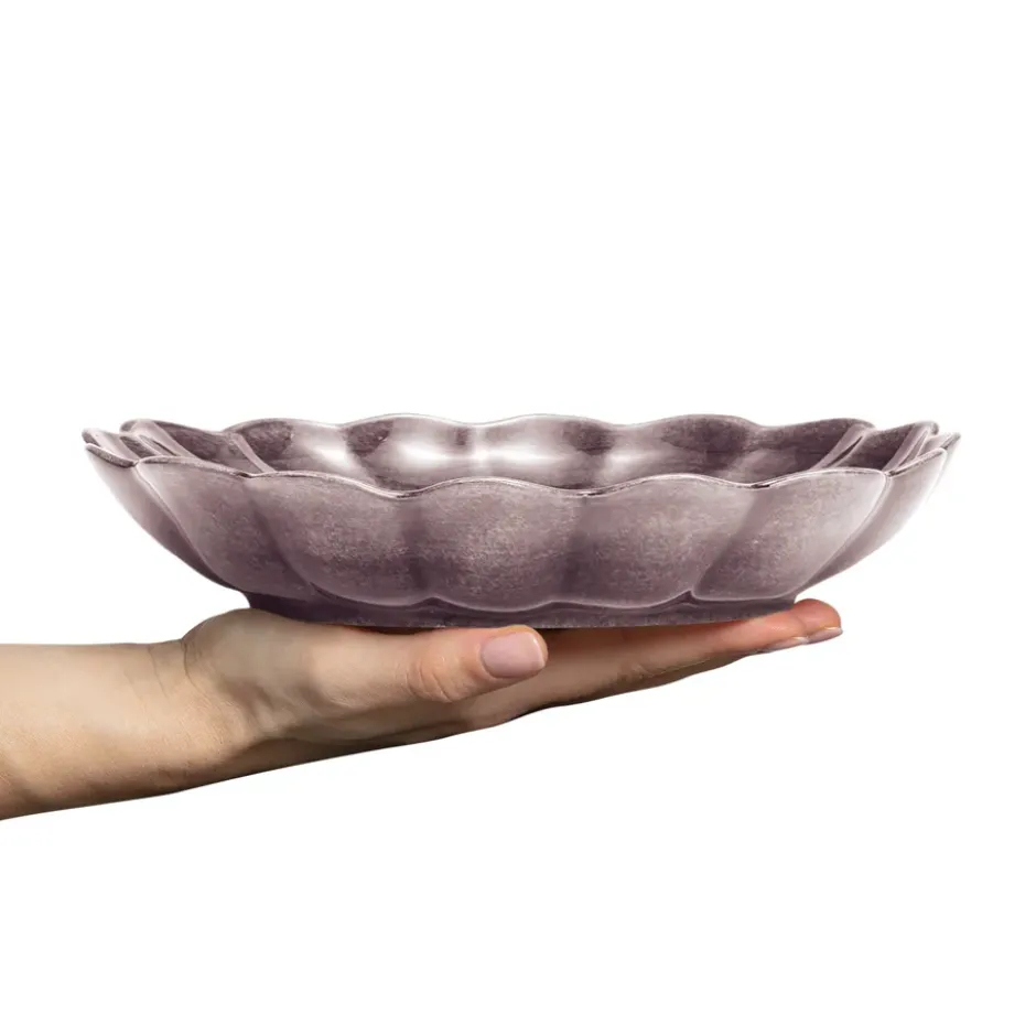 Oyster skål Ø24 cm, Plommon