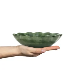 Oyster skål 16x18 cm, Forest green