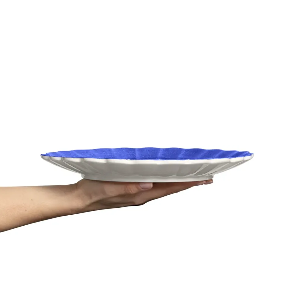 Oyster tallrik 28 cm, Blå