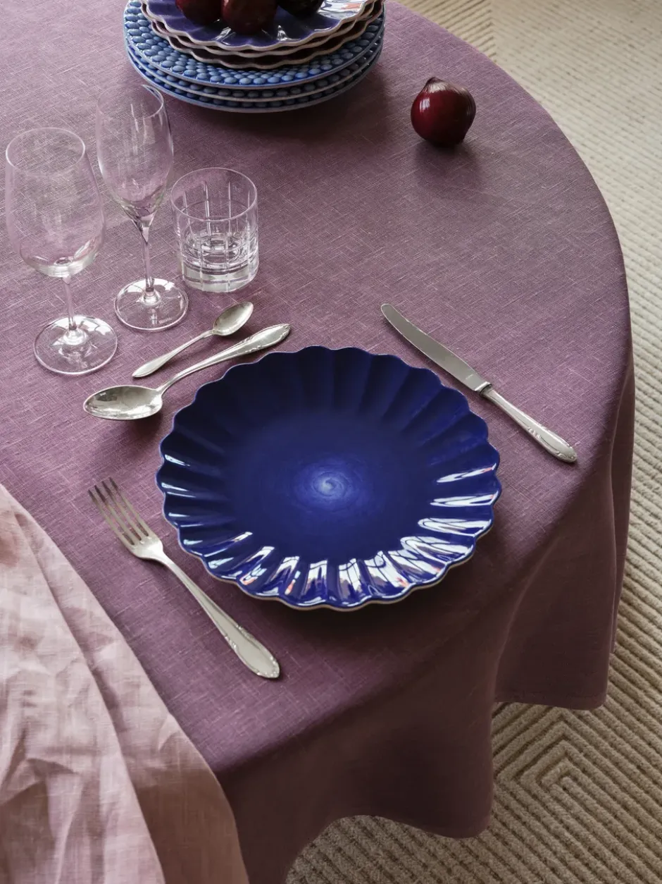 Oyster tallrik 28 cm, Blå