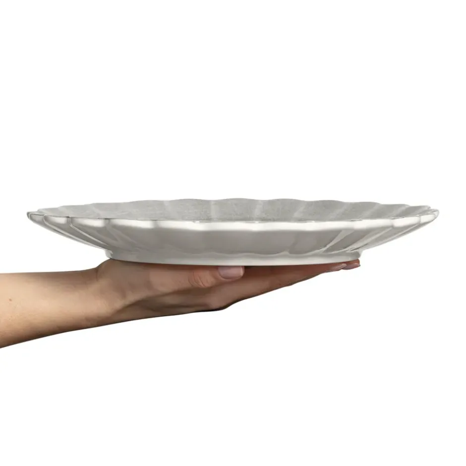 Oyster tallrik 28 cm, Grå