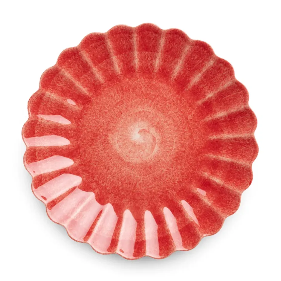 Oyster tallrik 28 cm, Röd