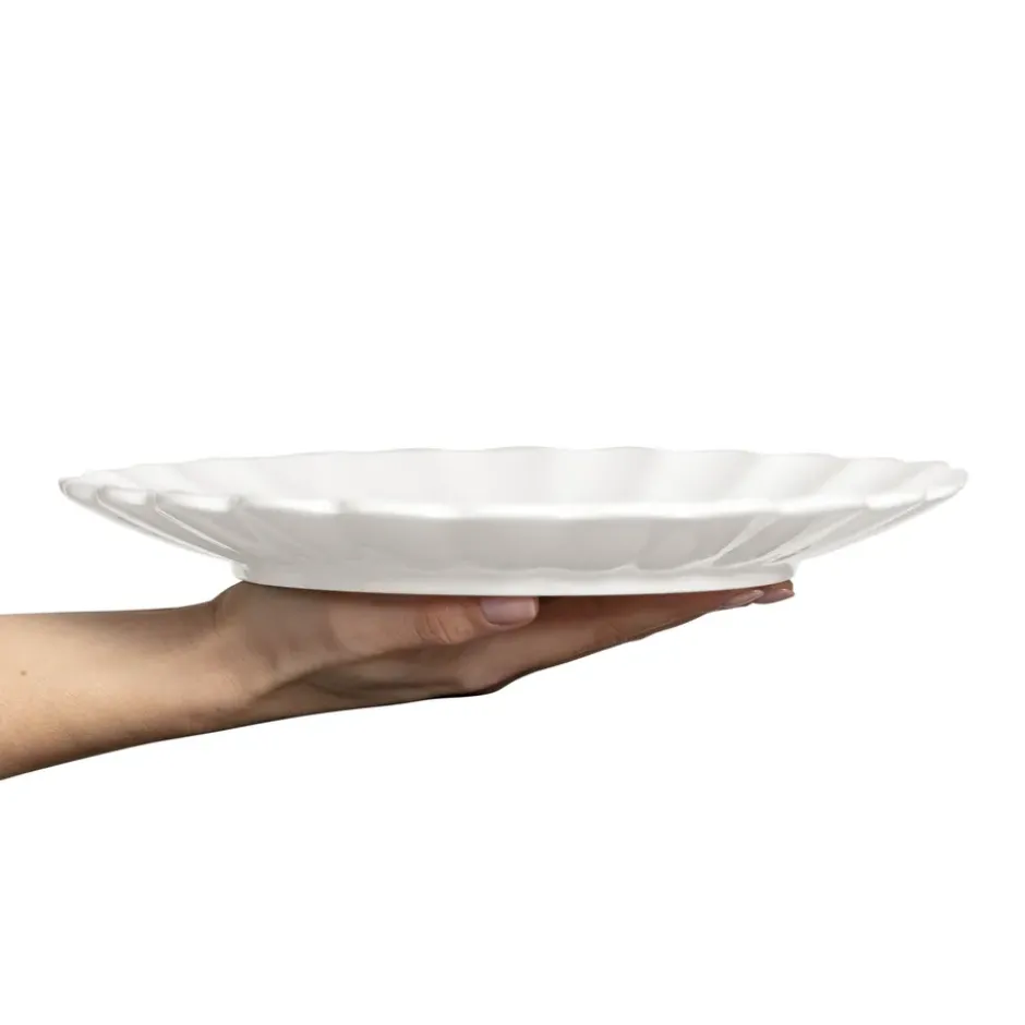 Oyster tallrik 28 cm, Vit