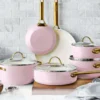 Padova gryt- och stekpanneset 10 delar, Blush pink