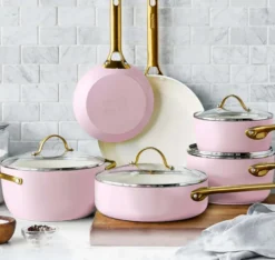 Padova gryt- och stekpanneset 10 delar, Blush pink