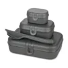 Pascal Ready Set 3x lunchlåda och bestick, Nature ash grey