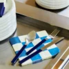 Pattern Dinner Check servett 40x40 cm 20-pack, Off white-blues M