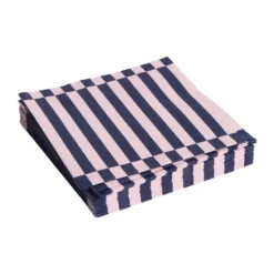 Pattern Dinner Stripe servett 40x40 cm 20-pack, Light pink-dark blue pillar
