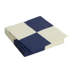 Pattern Lunch Check servett 33x33 cm 20-pack, Off white-dark blue L