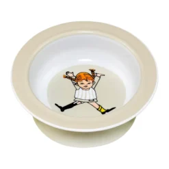 Pippi Cirkus sugkoppstallrik Ø15,5 cm, Beige
