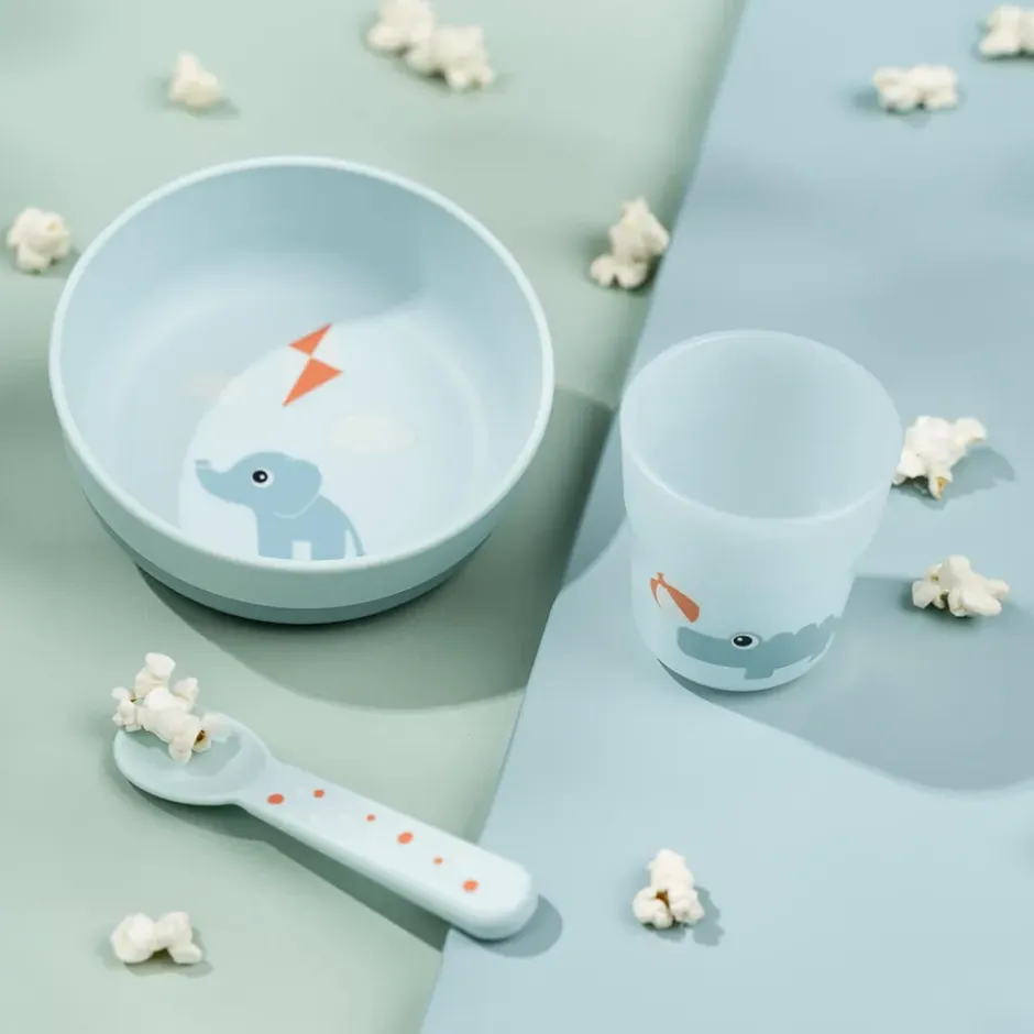 Playground foodie first meal servisset 3 delar, Blue