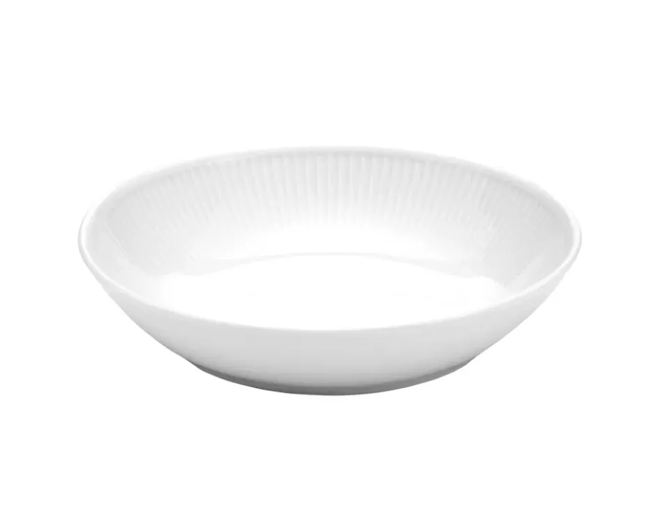 Plissé Sallad/Pastatallrik 23 cm, Vit