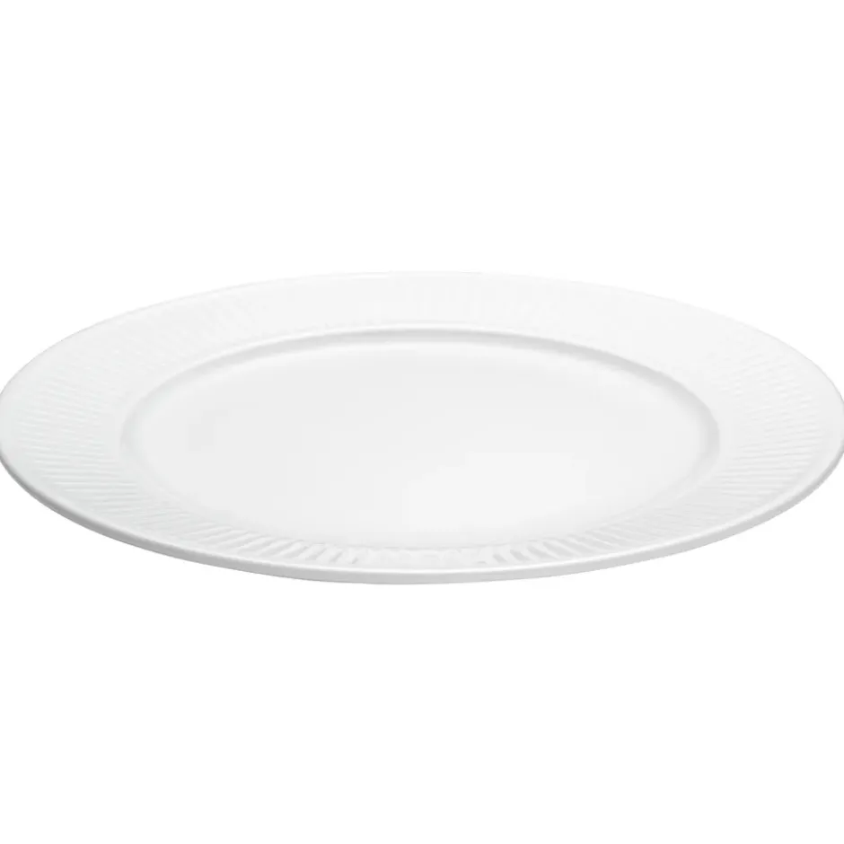 Plissé tallrik Ø 28 cm, Vit