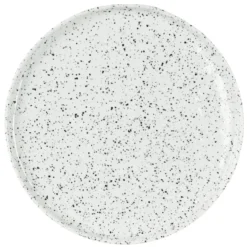 Poppi assiett 21 cm, vit-svart