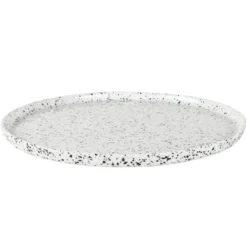 Poppi mattallrik 27 cm, vit-svart