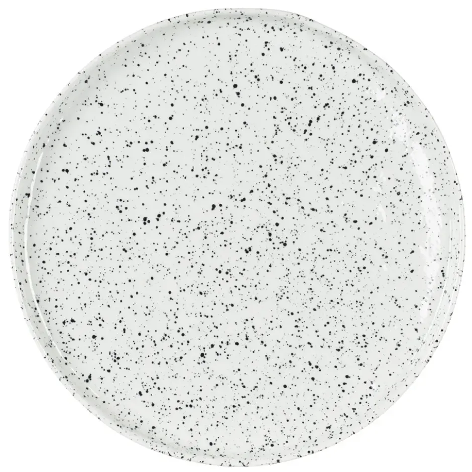 Poppi mattallrik 27 cm, vit-svart