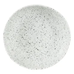 Poppi sopp/pastatallrik, vit-svart