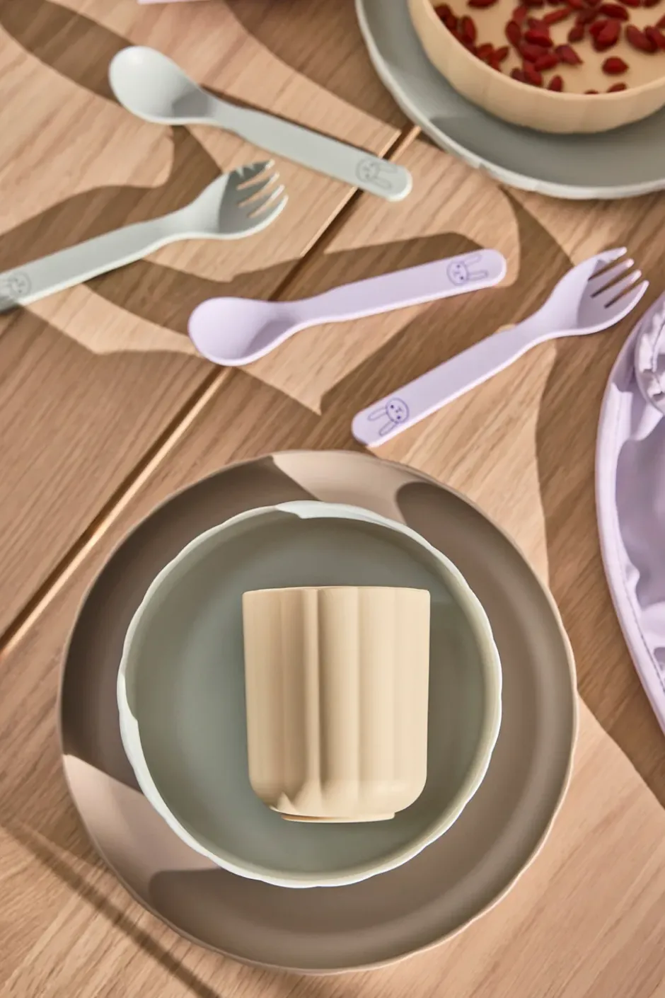 Pullo servisset 3 delar, Pale Mint-vanilla-taupe