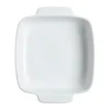 Pyrex kvadrat fat keramik vit, 22x22 cm