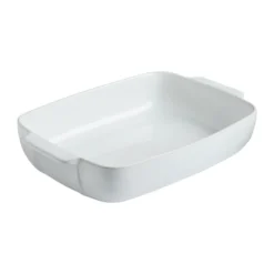 Pyrex rektangulärt fat keramik vit, 30x22 cm