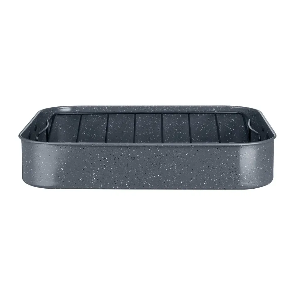 Quantanium Finish ugnsform, Grå, med galler, 41,6x31,8 cm