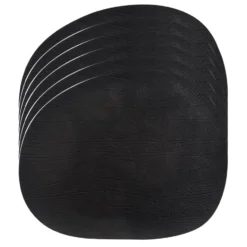 Raw bordstablett läder 6-pack, Svart