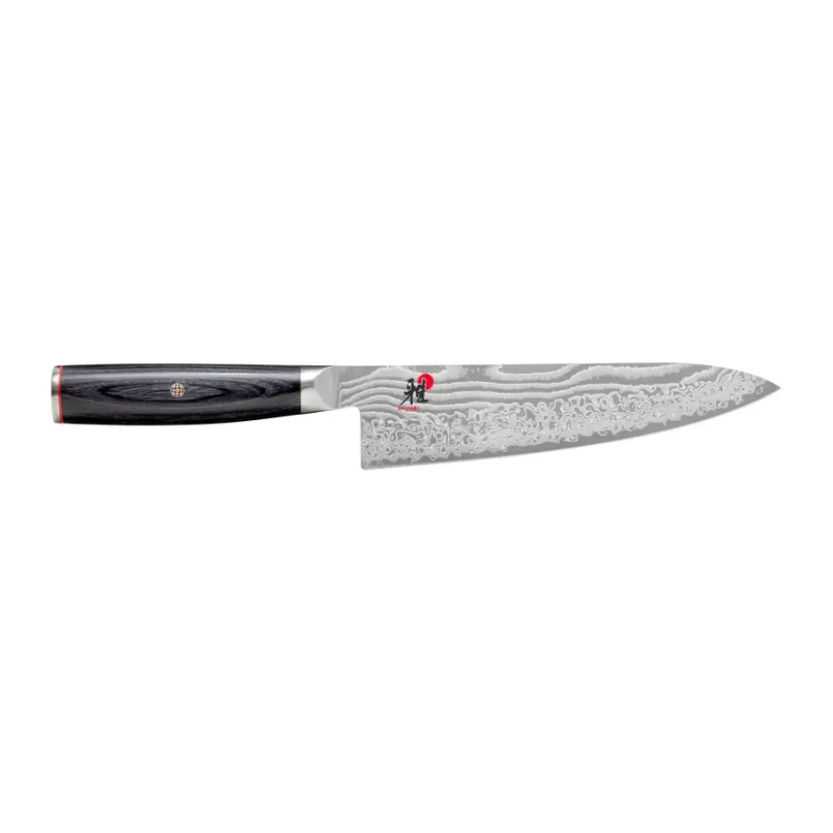 Raw 5000FCD kockkniv gyutoh 20 cm, Damaskus-svart