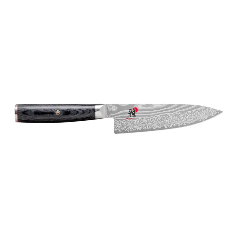 Raw 5000FCD kockkniv gyutoh 16 cm, Damaskus-svart