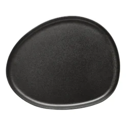 Raw Organic lunchtallrik 24x21 cm, Titanium Black