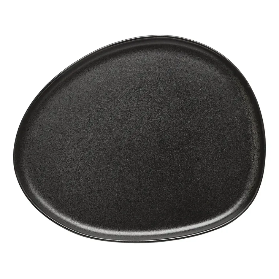 Raw Organic lunchtallrik 24x21 cm, Titanium Black