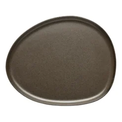 Raw Organic lunchtallrik 24x21 cm, Metallic Brown