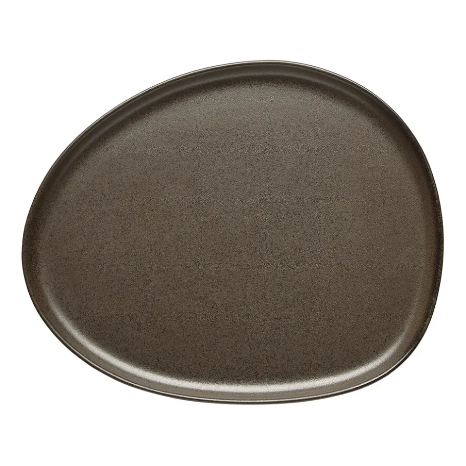 Raw Organic lunchtallrik 24x21 cm, Metallic Brown