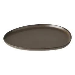 Raw Organic lunchtallrik 24x21 cm, Metallic Brown