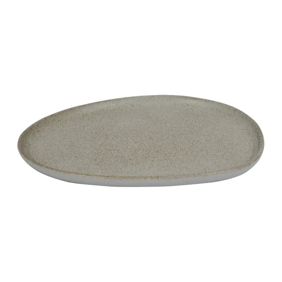 Raw Organic lunchtallrik 24x21 cm, Sandy beige