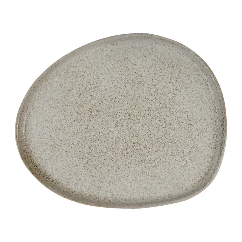 Raw Organic lunchtallrik 24x21 cm, Sandy beige