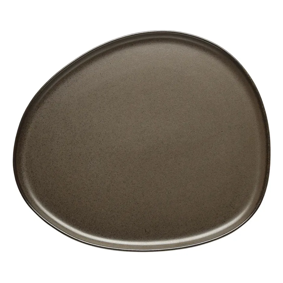 Raw Organic tallrik 29x25 cm, Metallic Brown